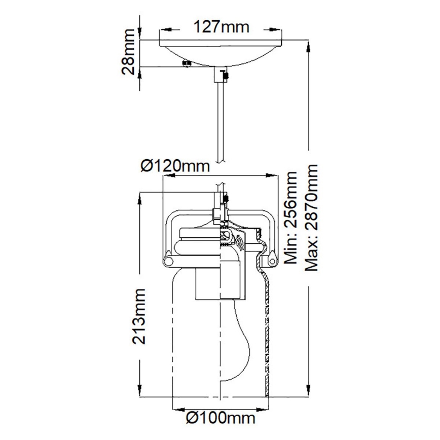 Elstead KL-BRINLEY-MP-NI - Luster na lanku BRINLEY 1xE27/60W/230V matný chróm