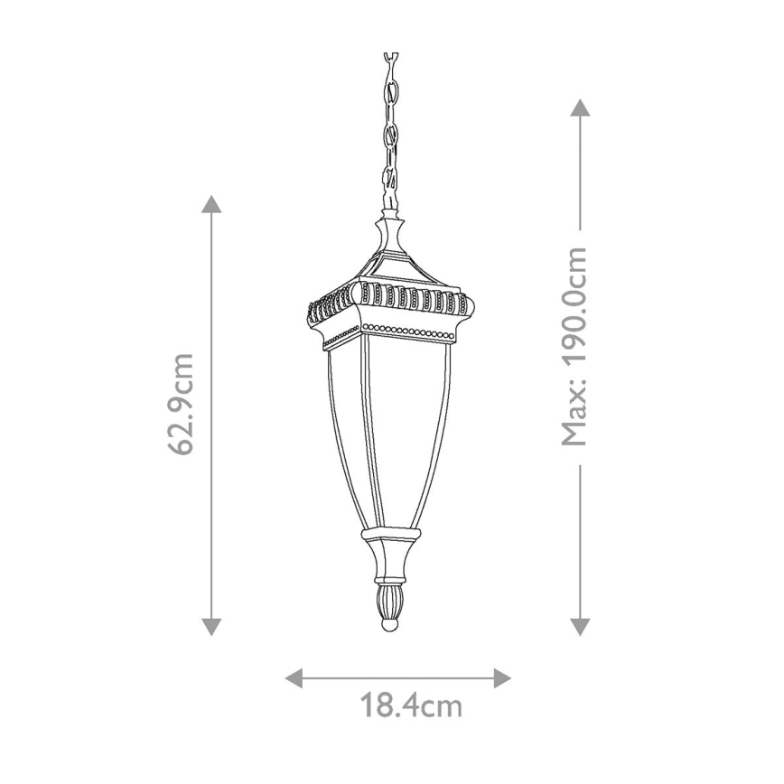Elstead KL-VENETIAN8-M - Vonkajší luster VENETIAN 2xE14/60W/230V IP23