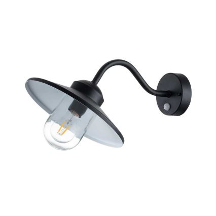 Elstead - Vonkajšie nástenné svietidlo s pohybovým senzorom KLAMPENBORG 1xE27/60W/230V IP44