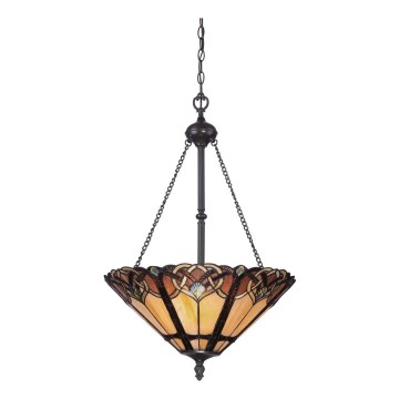 Elstead - Luster na reťazi Tiffany BELLE 3xE27/100W/230V