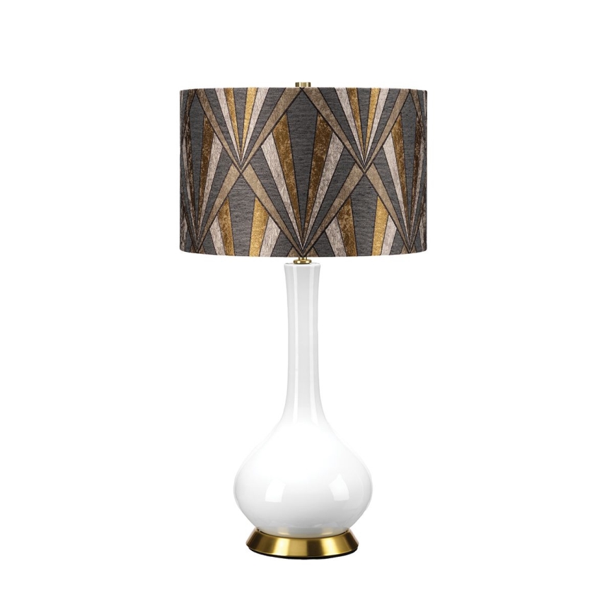 Elstead - Stolná lampa MILO 1xE27/60W/230V šedá/zlatá