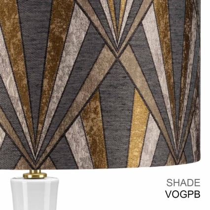 Elstead - Stolná lampa MILO 1xE27/60W/230V šedá/zlatá