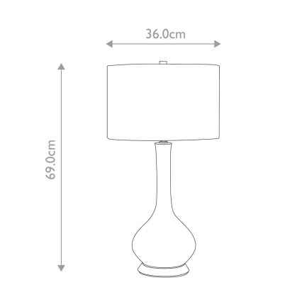 Elstead - Stolná lampa MILO 1xE27/60W/230V šedá/zlatá