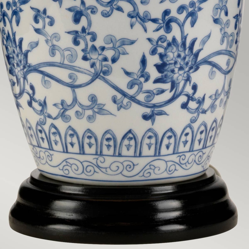 Elstead - Stolná lampa MODRÁ GINGER JAR 1xE27/60W/230V