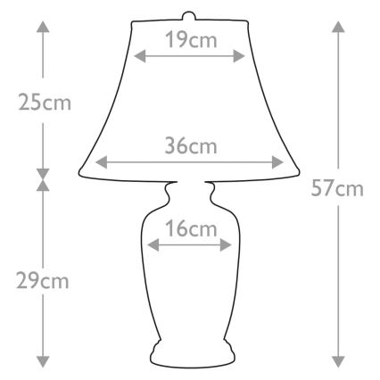 Elstead - Stolná lampa MODRÁ GINGER JAR 1xE27/60W/230V