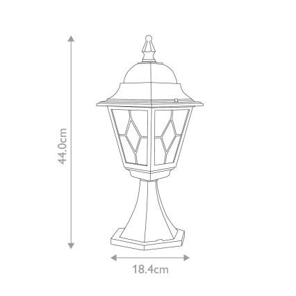 Elstead NR3-BLK - Vonkajšia lampa NORFOLK 1xE27/100W/230V IP43