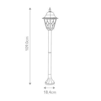Elstead NR4-BLK - Vonkajšia lampa NORFOLK 1xE27/100W/230V IP43