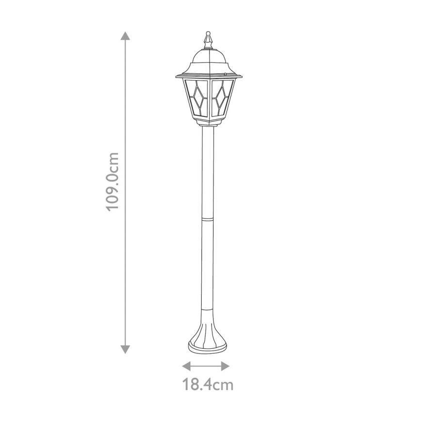 Elstead NR4-BLK - Vonkajšia lampa NORFOLK 1xE27/100W/230V IP43