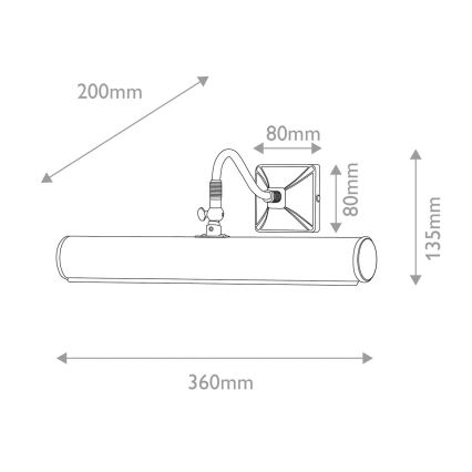Elstead - Svetlo na obrazy PICTURE LIGHT 2xE14/40W/230V zlaté