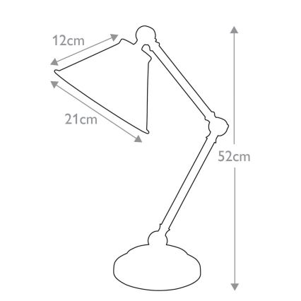 Elstead - Stolná lampa PROVENCE ELEMENT 1xE27/60W/230V šedá