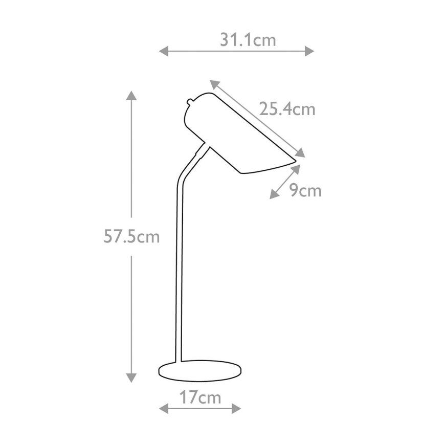 Elstead QUINTO-TL-WAB - Stolná lampa QUINTO 1xE27/8W/230V biela