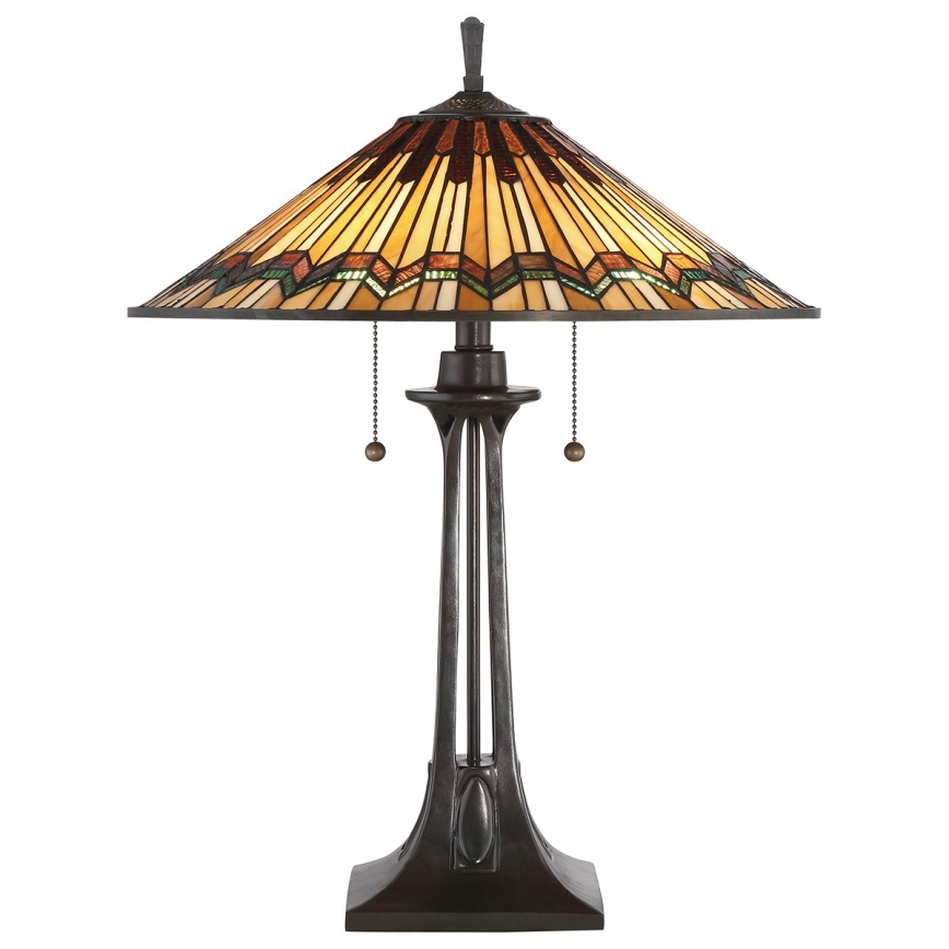Elstead QZ-ALCOTT-TL - Stolná lampa ALCOTT 2xE27/60W/230V