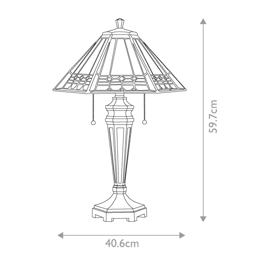 Elstead QZ-ARDEN-TL - Stolná lampa  ALCOTT 2xE27/60W/230V