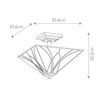 Elstead - Stropné svietidlo Tiffany ASHEVILLE 2xE27/100W/230V