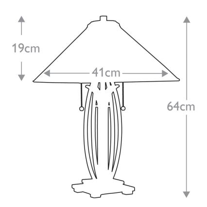 Elstead QZ-ASHEVILLE-TL - Stolná lampa ASHEVILLE 2xE27/60W/230V