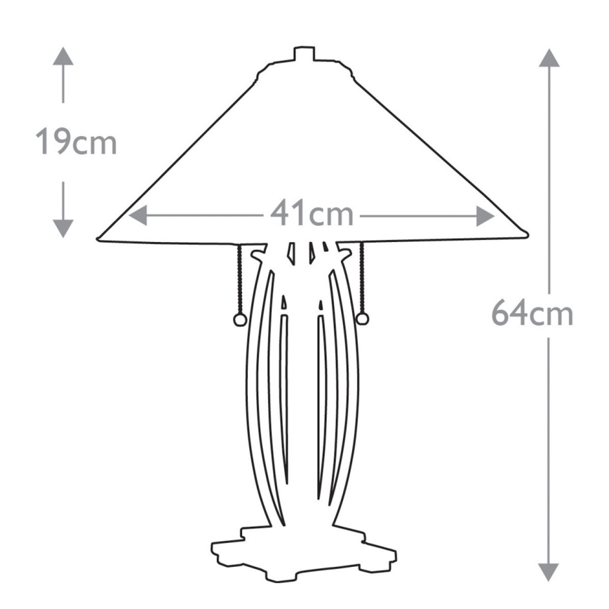 Elstead QZ-ASHEVILLE-TL - Stolná lampa ASHEVILLE 2xE27/60W/230V