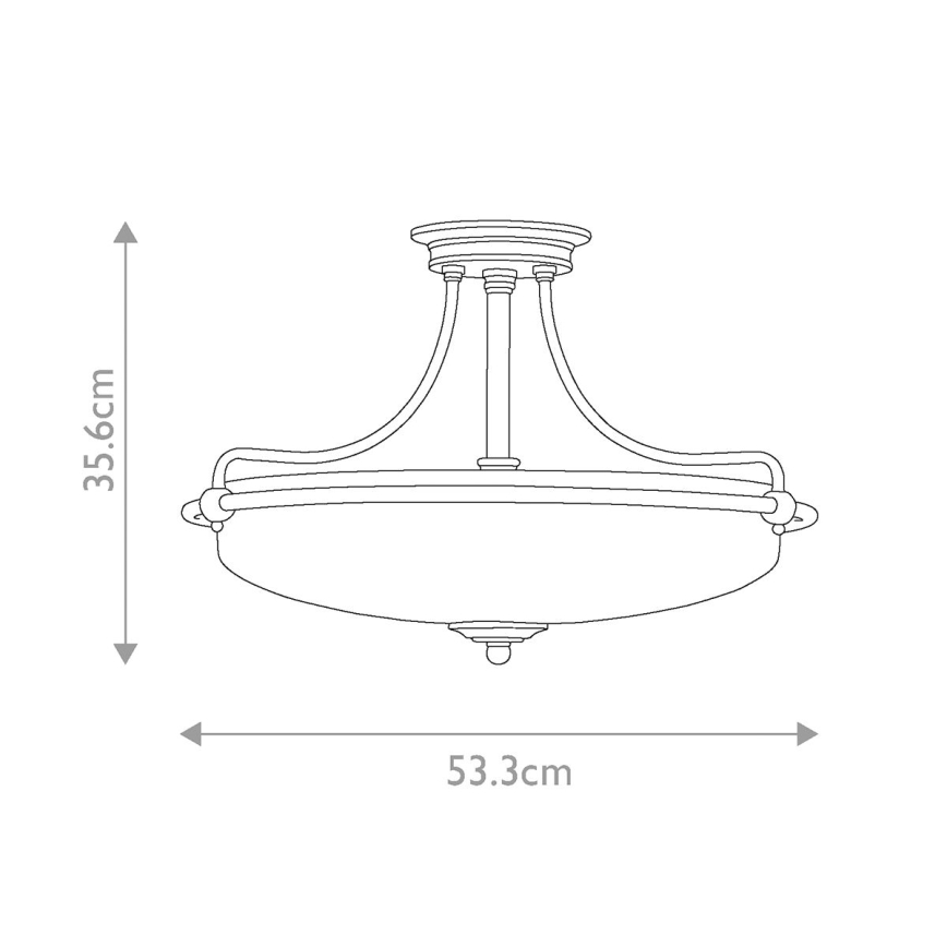 Elstead - Prisadený luster GRIFFIN 4xE27/100W/230V matný chróm