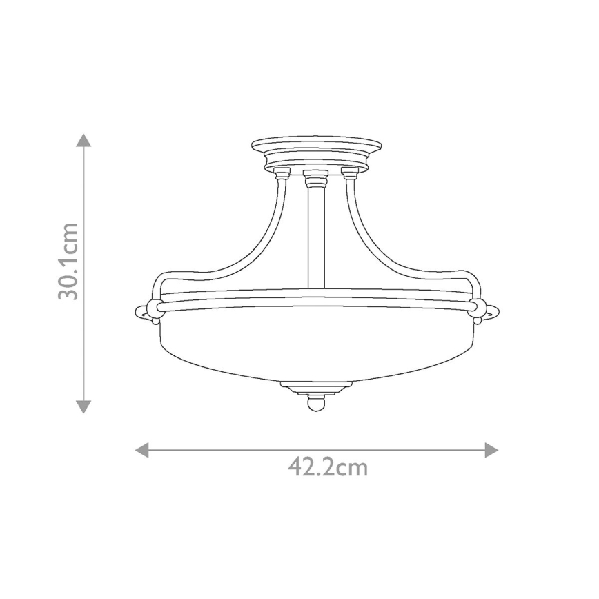 Elstead - Prisadený luster GRIFFIN 3xE27/100W/230V matný chróm