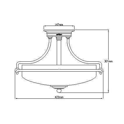 Elstead - Prisadený luster GRIFFIN 3xE27/100W/230V lesklý chróm