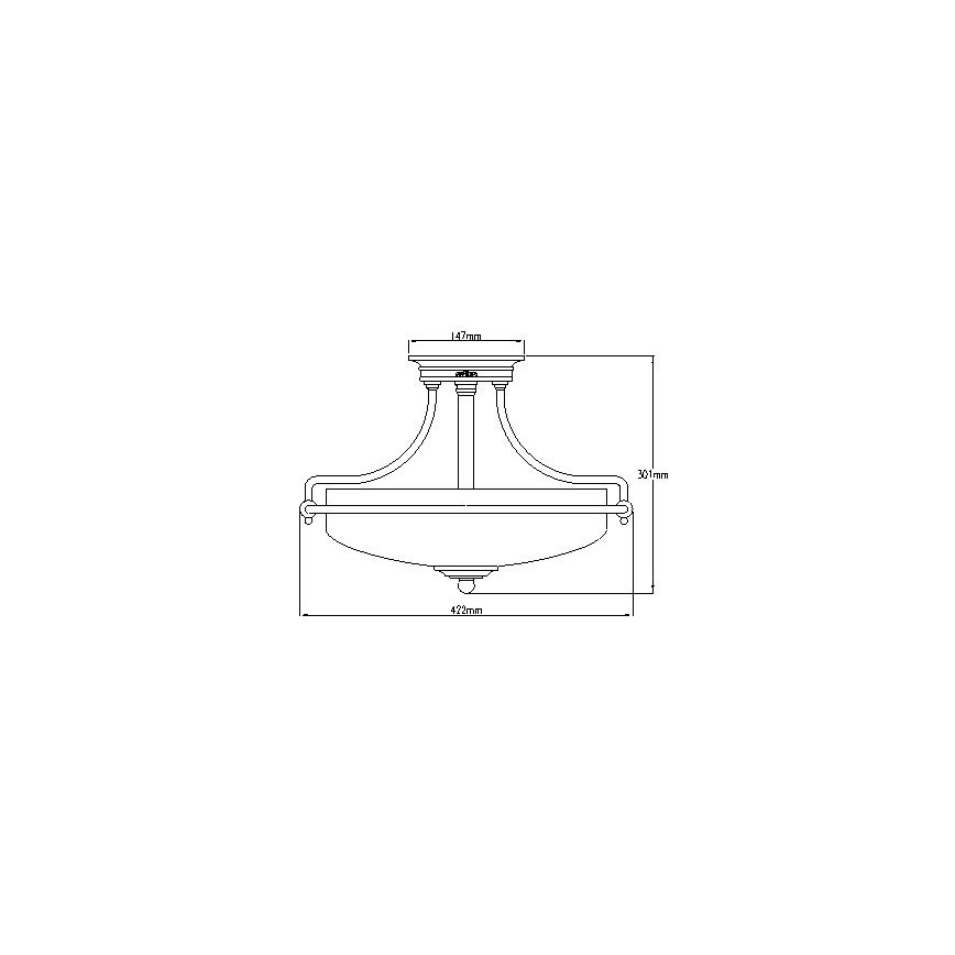 Elstead - Prisadený luster GRIFFIN 3xE27/100W/230V lesklý chróm