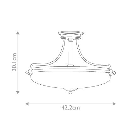 Elstead - Prisadený luster GRIFFIN 3xE27/100W/230V lesklý chróm