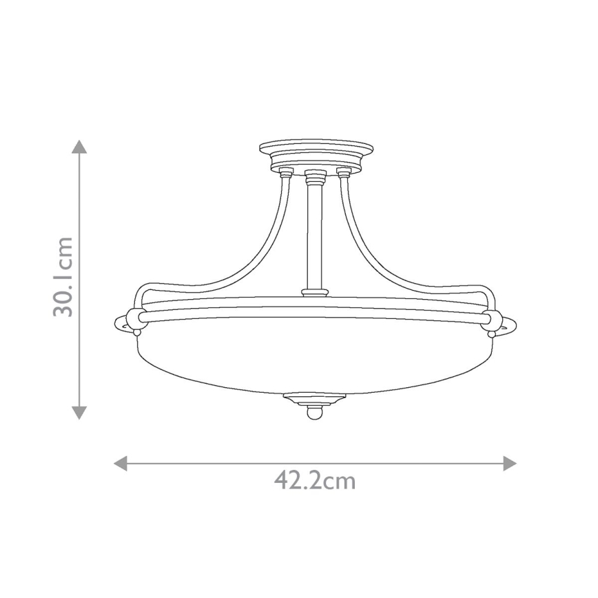 Elstead - Prisadený luster GRIFFIN 3xE27/100W/230V lesklý chróm