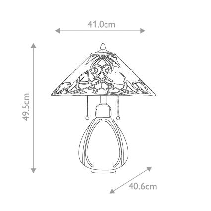 Elstead QZ-INDIA-TL - Stolná lampa INDIA 2xE27/75W/230V