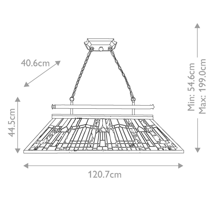 Elstead QZ-INGLENOOK-ISLE - Luster na reťazi INGLENOOK 3xE27/100W/230V