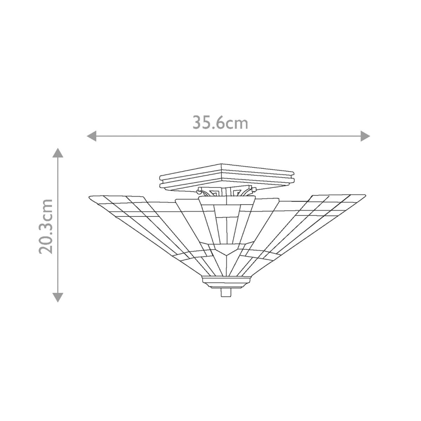 Elstead QZ-INGLENOOK-SF - Stropné svietidlo INGLENOOK 2xE27/60W/230V