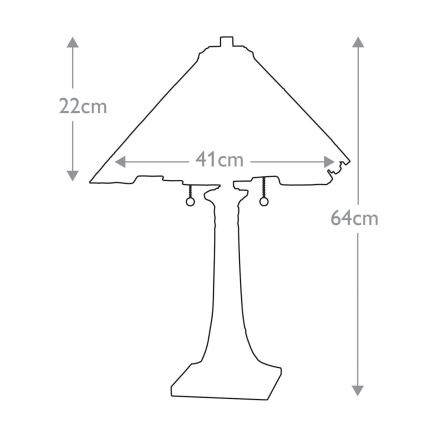 Elstead - Stolná lampa Tiffany INGLENOOK 2xE27/60W/230V