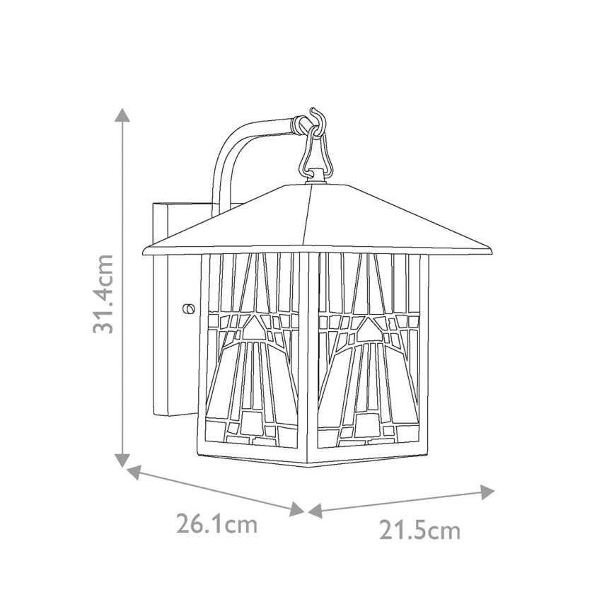 Elstead QZ-INGLENOOK2-M - Vonkajšie nástenné svietidlo INGLENOOK 1xE27/60W/230V IP44