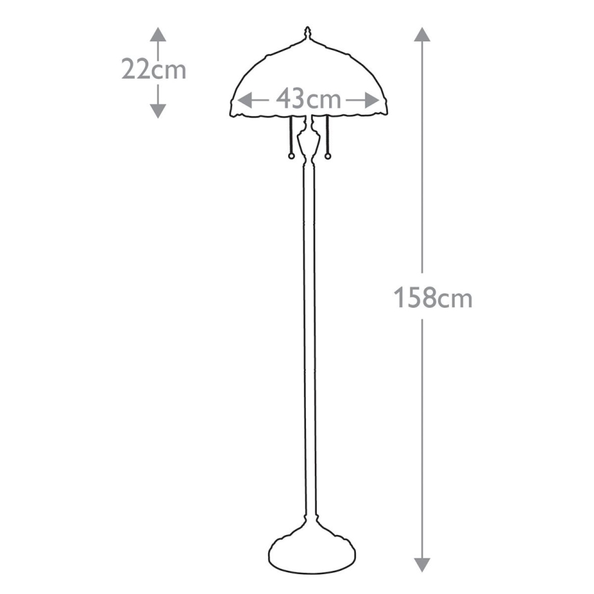 Elstead - Stojacia lampa Tiffany LARISSA 2xE27/100W/230V