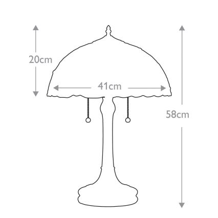 Elstead - Stolová lampa Tiffany LARISSA 2xE27/60W/230V