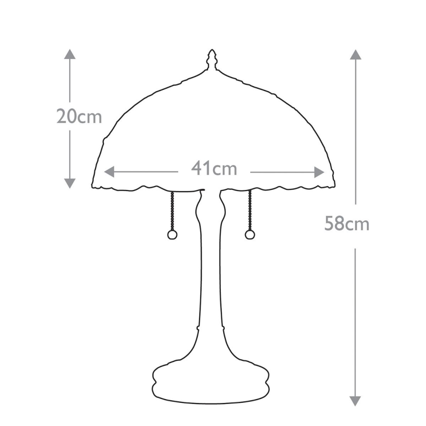 Elstead - Stolová lampa Tiffany LARISSA 2xE27/60W/230V