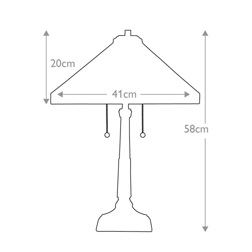 Elstead QZ-STEPHEN-TL - Stolná lampa STEPHEN 2xE27/60W/230V