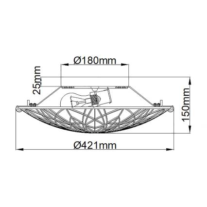 Elstead QZ-VICTORY-SF - Stropné svietidlo VICTORY 2xE27/60W/230V