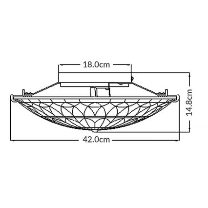 Elstead QZ-WEST-END-F - Stropné svietidlo WEST 2xE27/75W/230V