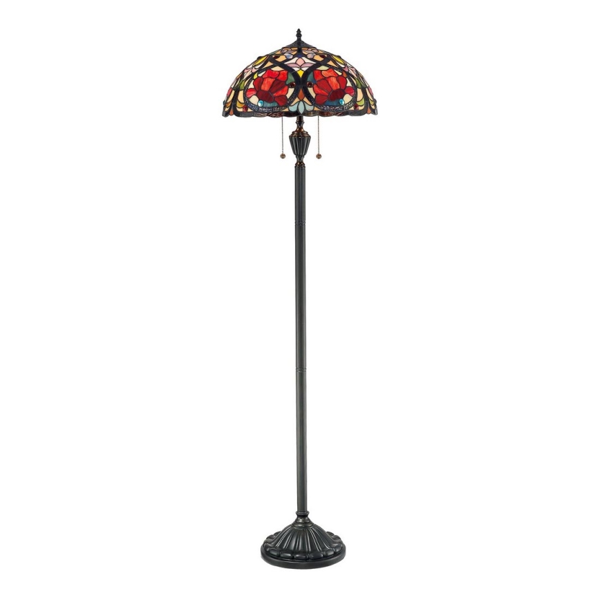 Elstead - Stojacia lampa Tiffany LARISSA 2xE27/100W/230V