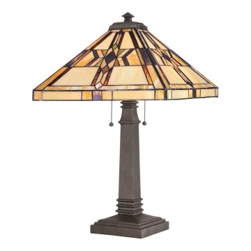 Elstead - Stolná lampa Tiffany FINTON 2xE27/60W/230V