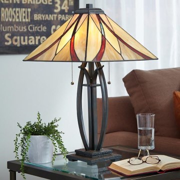 Elstead - Stolová lampa Tiffany ASHEVILLE 2xE27/60W/230V