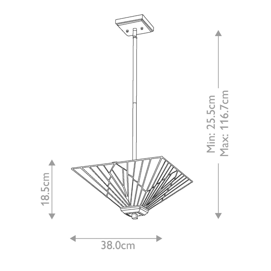 Elstead - Luster na tyči ALDERLEY 2xE27/60W/230V