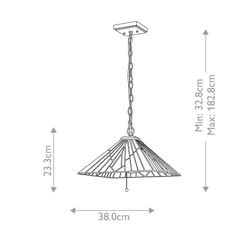 Elstead - Luster na reťazi ALDERLEY 2xE27/60W/230V