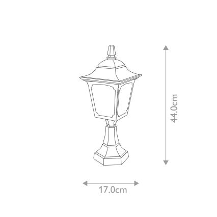Elstead - Vonkajšia lampa CHAPEL 1xE27/100W/230V IP44