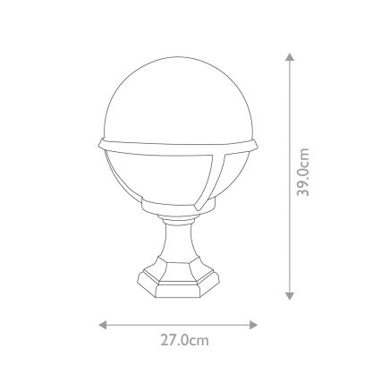 Elstead - Vonkajšia lampa GLENBEIGH 1xE27/100W/230V IP44