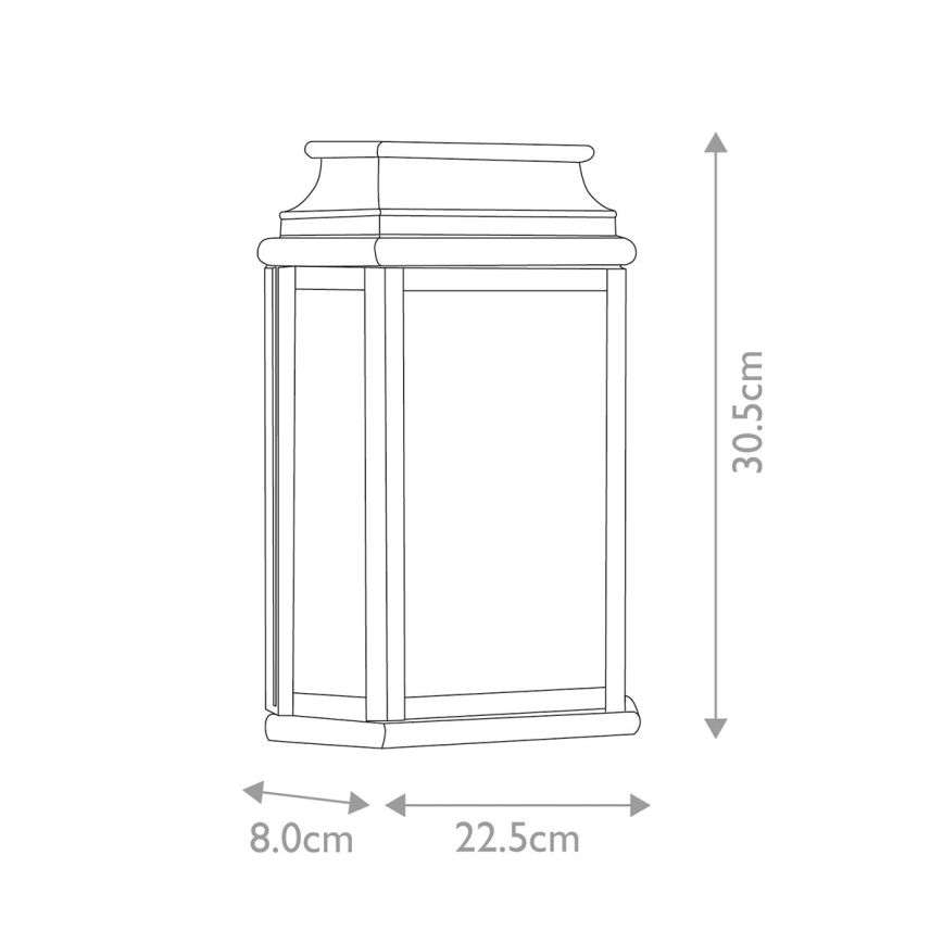 Elstead - Vonkajšie nástenné svietidlo ST MARTINS 1xE27/100W/230V IP44 bronz
