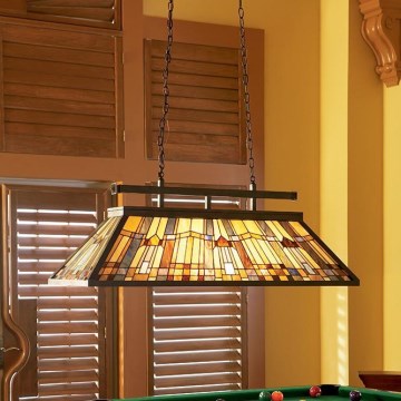 Elstead - Závesný luster na reťazi Tiffany INGLENOOK 3×E27/100 W/230 V