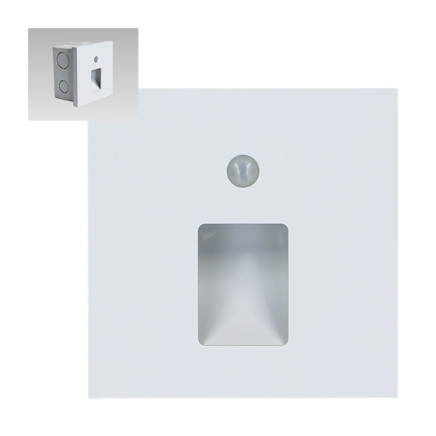 Emithor 70420 - LED Schodiskové svietidlo so senzorom VIX LED/1W/230V 4000K biela