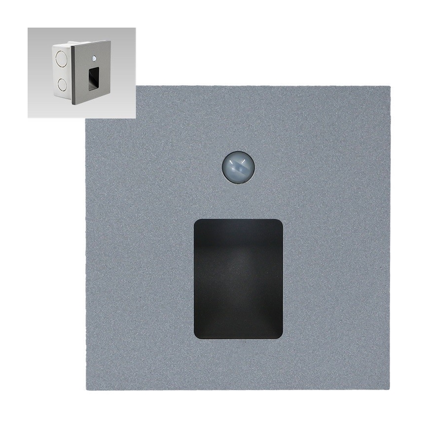 Emithor 70422 - LED Schodiskové svietidlo so senzorom VIX LED/1W/230V 4000K šedá