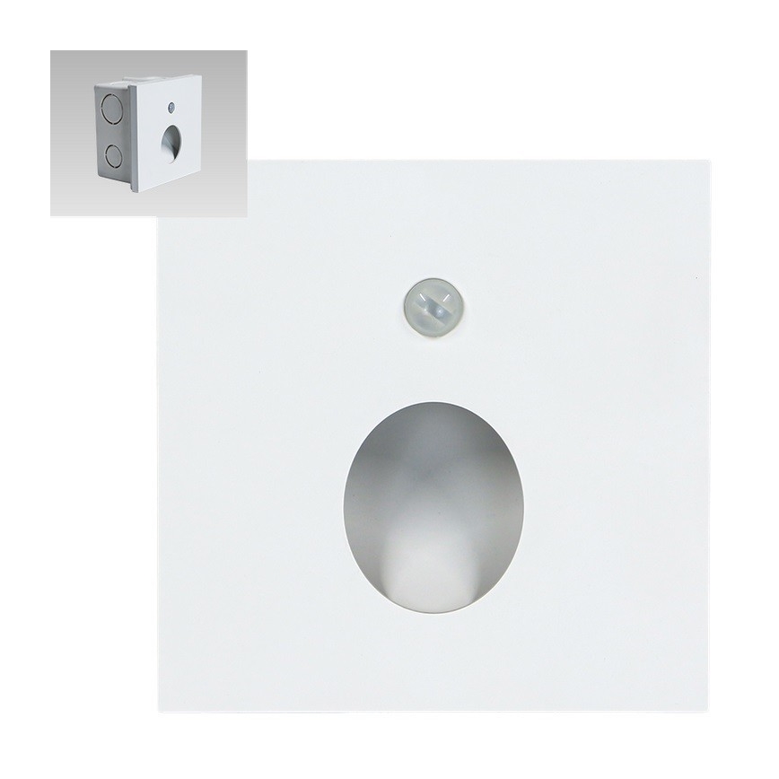 Emithor 70432 - LED Schodiskové svietidlo so senzorom OLIVE LED/1W/230V 4000K biela