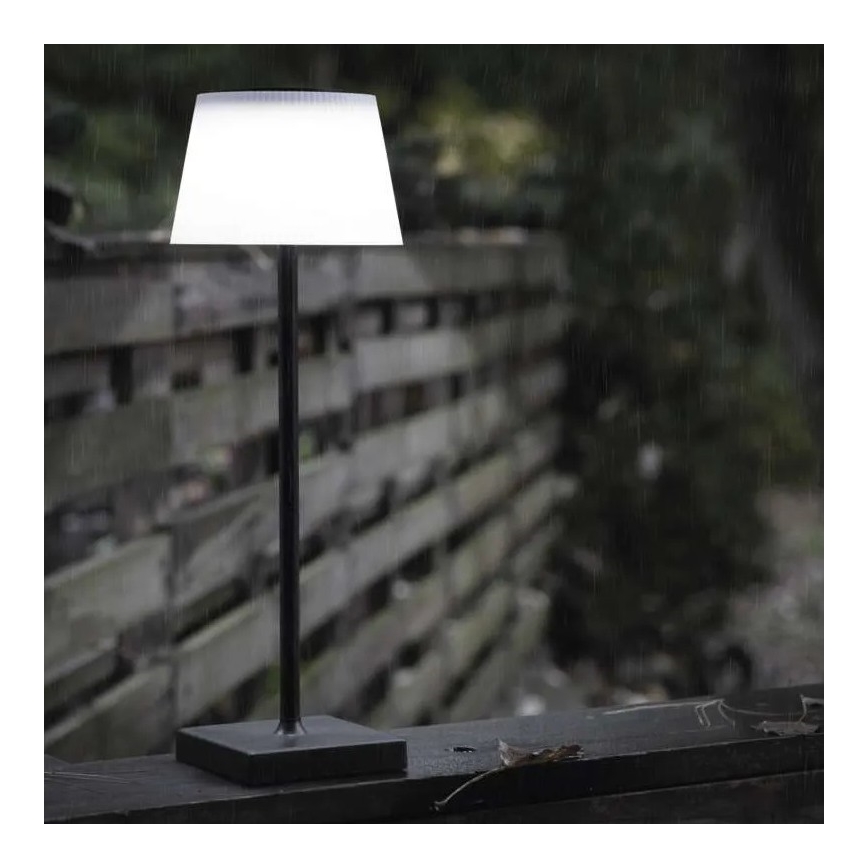 LED Stmievateľná nabíjacia lampa KATIE LED/4W/10V 1800mAh IP44 CRI 90 čierna